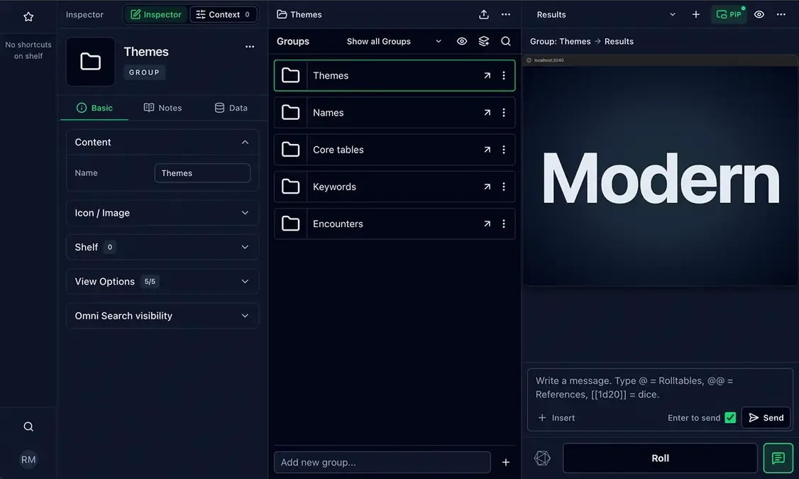 Modern settings neutral theme low visual noise and distraction