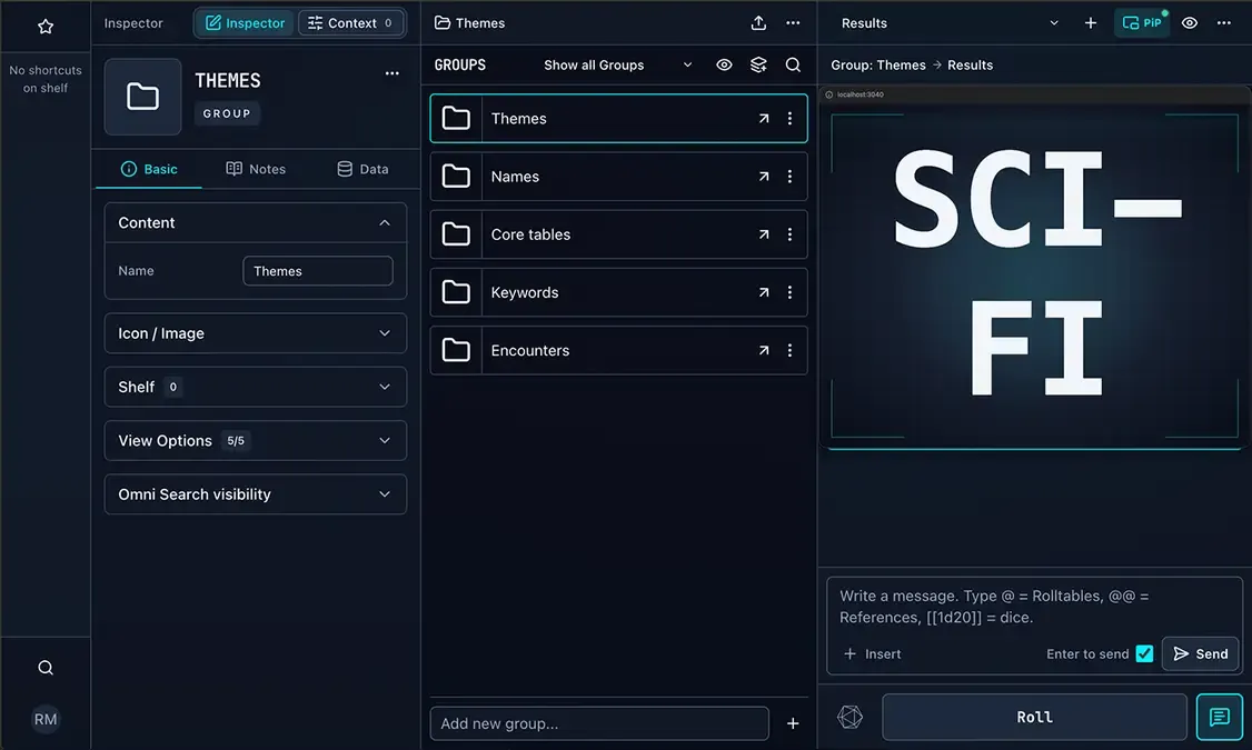 Sci-Fi theme for futuristic or spaceship settings